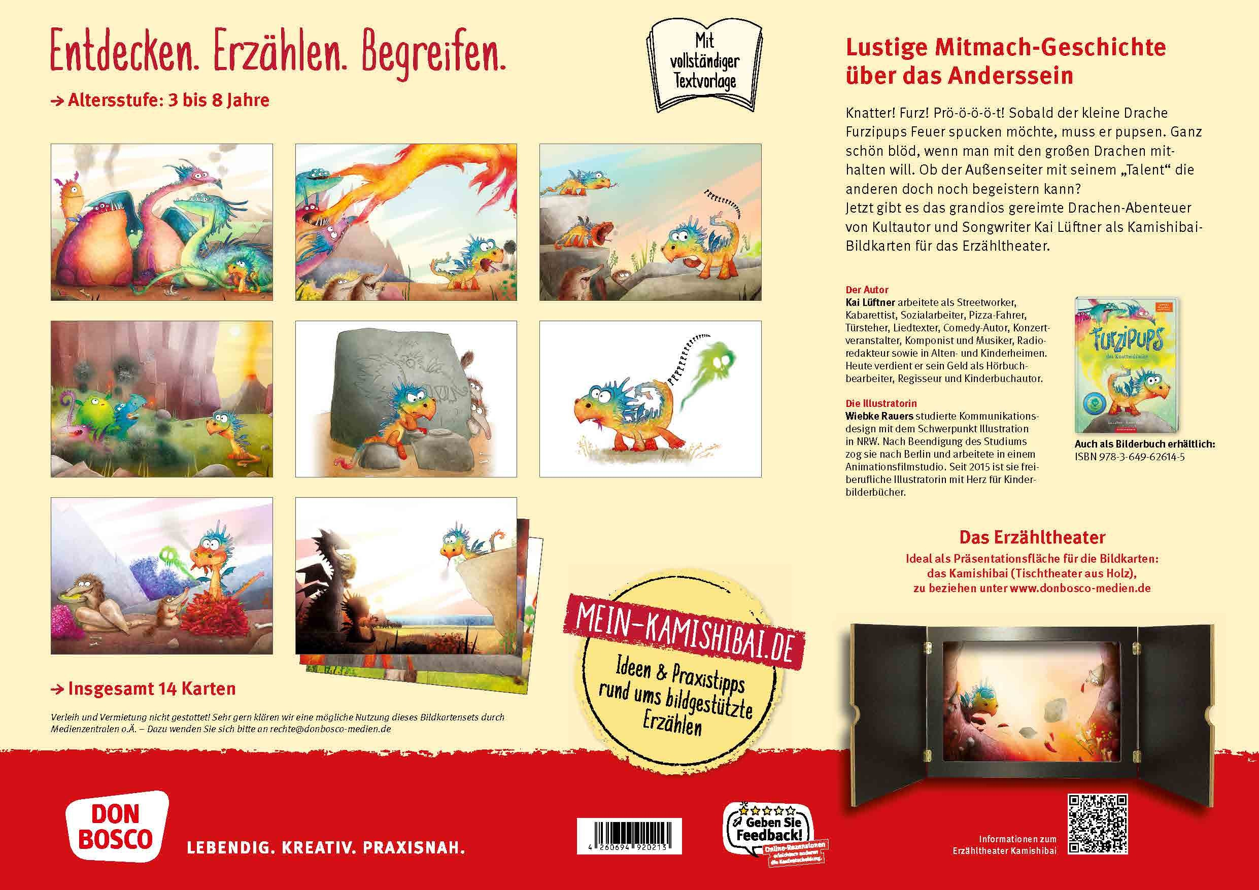 Kamishibai Bildkartenset - Furzipups, der Knatterdrache, 3-6 Jahre