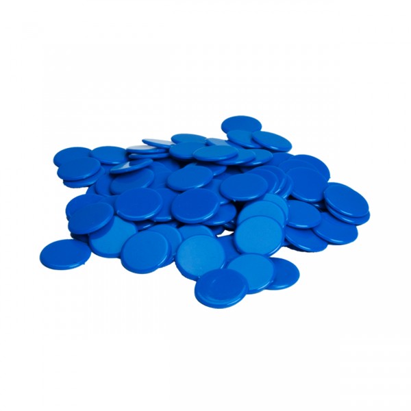 Chips blau 100 Stück, ab 4 Jahre