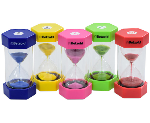 Sanduhren-Set Shorttimer (1, 2, 3, 5 min. und 30 sec.)
