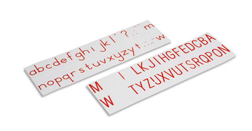 Aufgedruckte Buchstaben, Druckschrift, internationale Version, rot, ab 6 Jahre