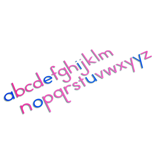 Bewegliches Alphabet, Druckschrift - internationale Version, ab 4 Jahre