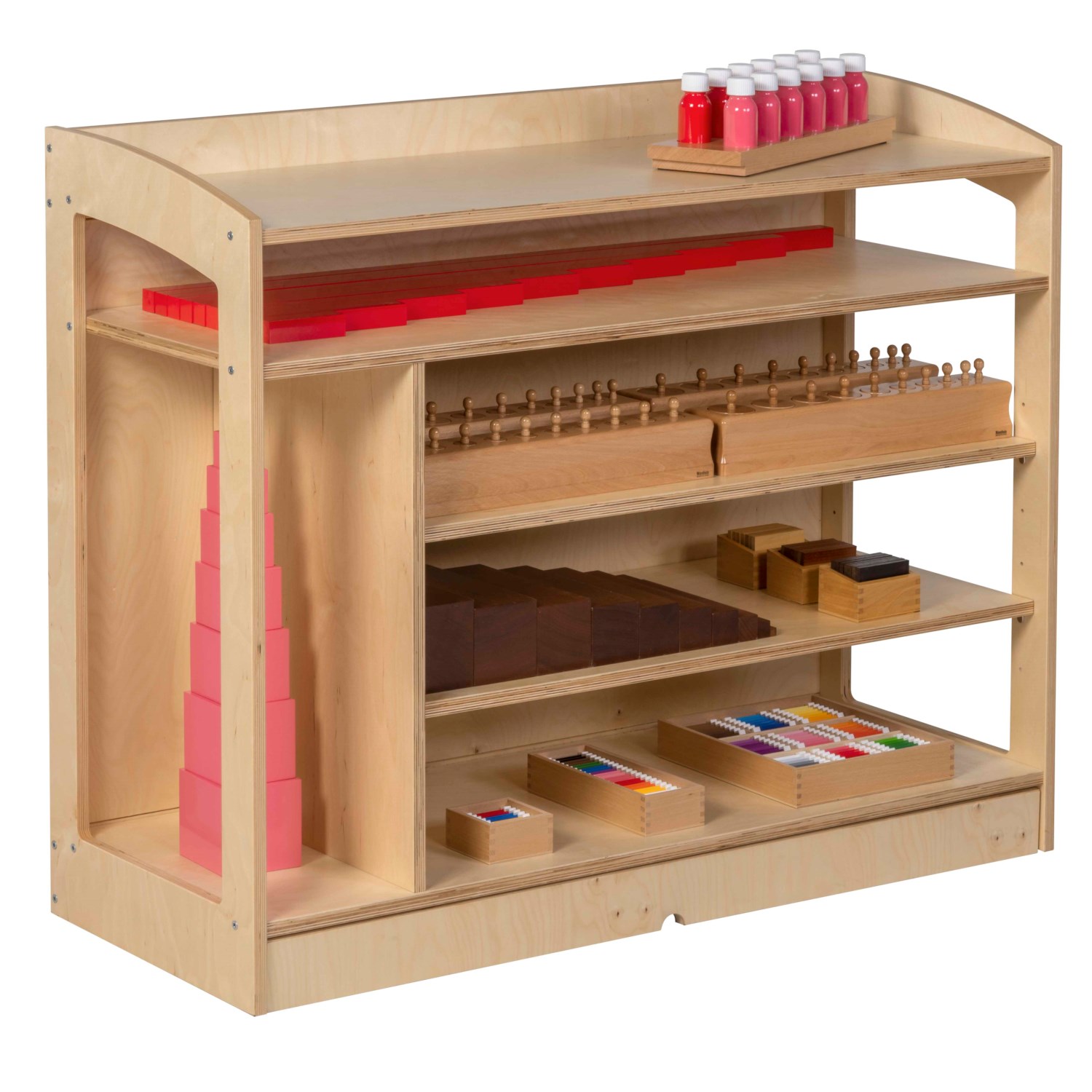 Sinnesmaterialschrank ohne Rückwand