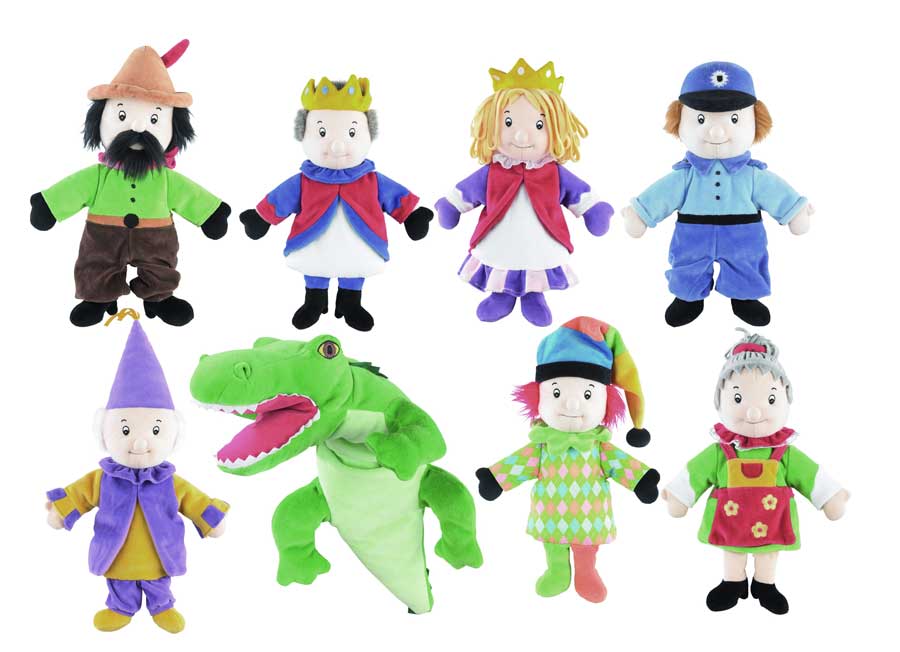 beleduc Puppetshow, Handpuppen-Set, 8-teilig, ab 3 Jahre