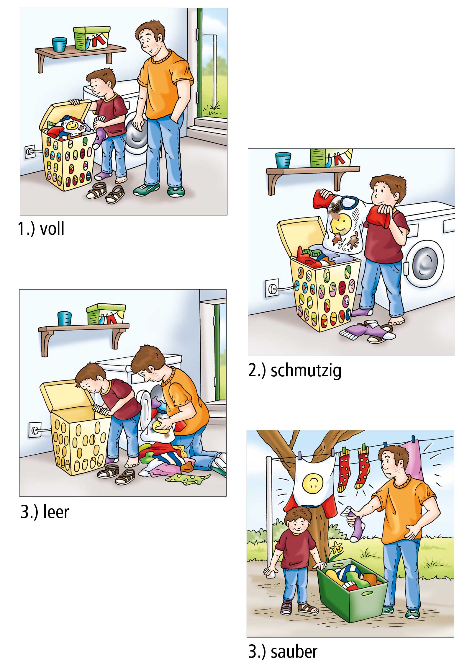 Geschichten zu den Adjektiven -Bilderbox, 4-9 Jahre