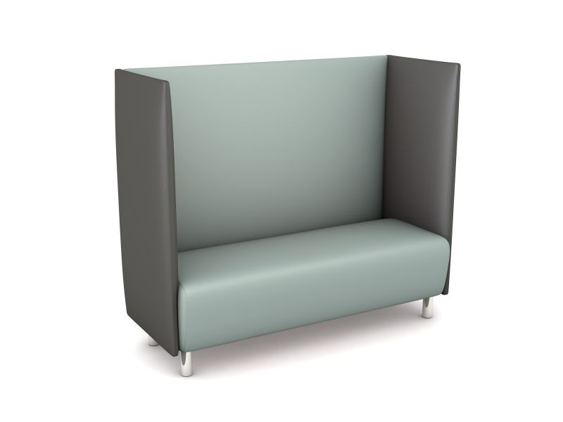 Schallschutzsofa, Akustiko Silvertex, Standard, Hightech-Kunstleder, antibakteriell, Skylight SB1-2103