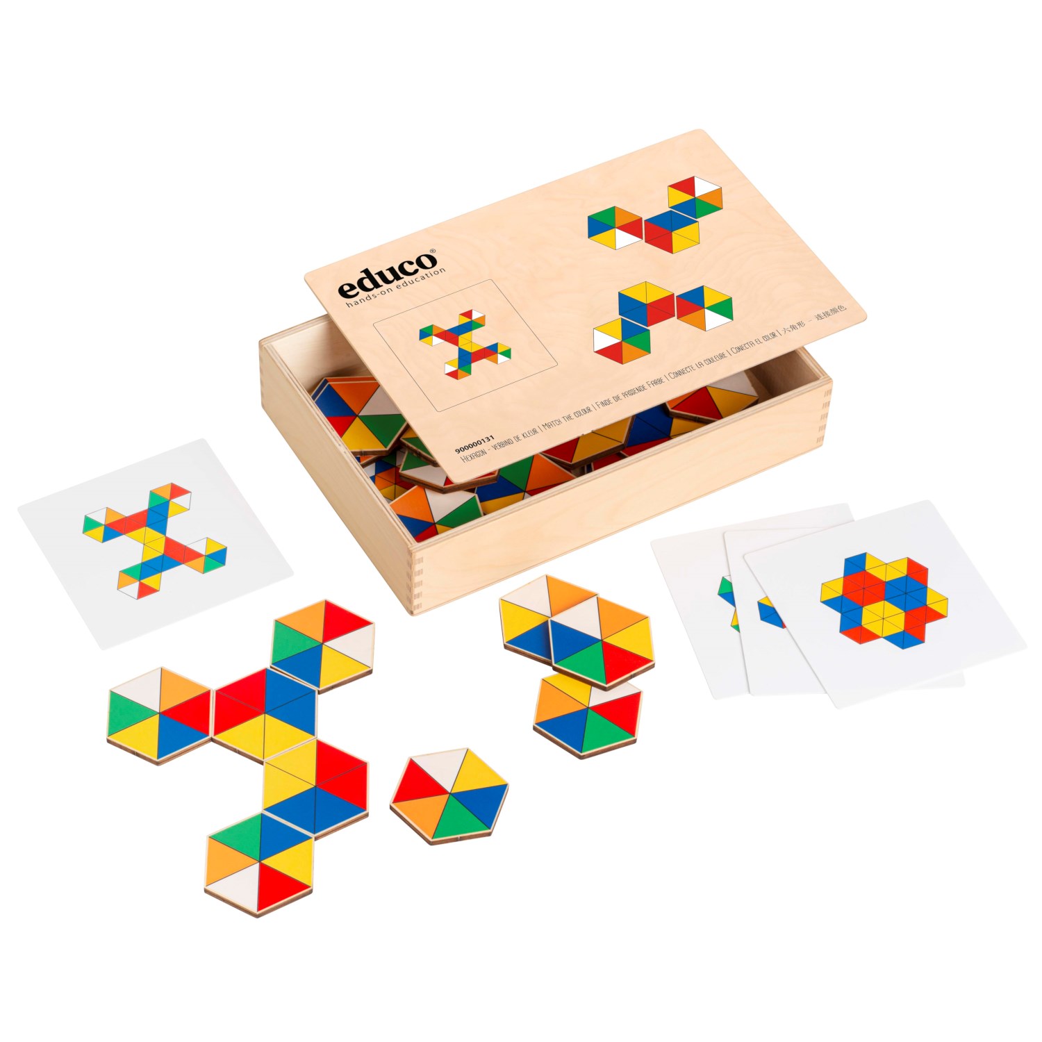 Hexagon ? finde die passende Farbe, Legespiel