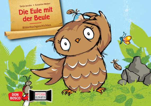 Kamishibai Bildkartenset - Die Eule mit der Beule, 1-4 Jahre