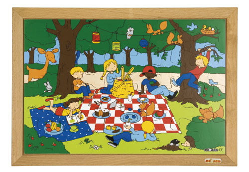 Puzzle Kinderaktivitäten - Picknick, ab 3 Jahre