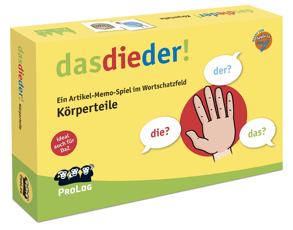 dasdieder! Körperteile + Anybook PRO, Artikel-Memo-Spiel, ab 4 Jahre