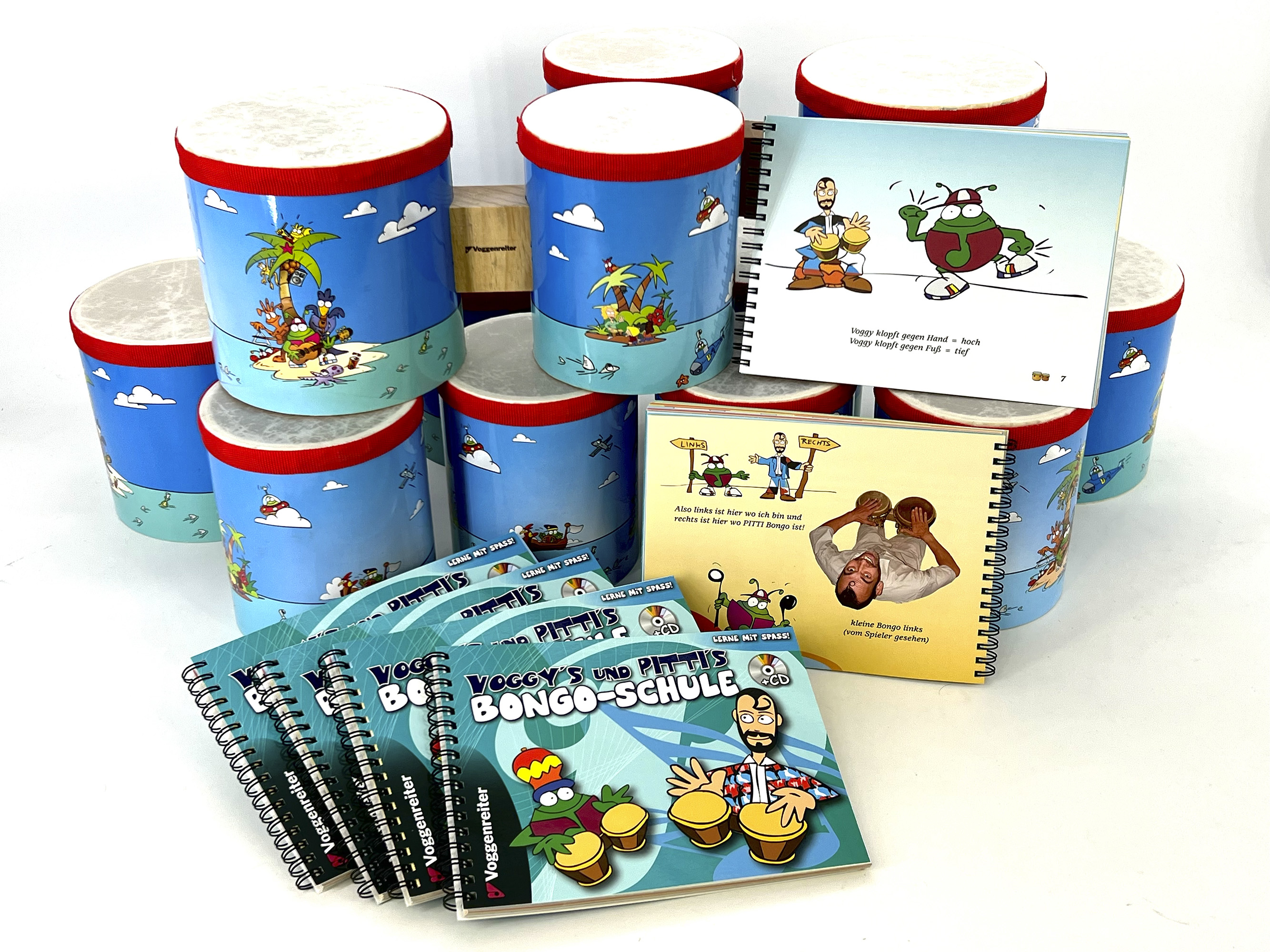 Voggys Bongo-Set für den Kindergarten und die Schule