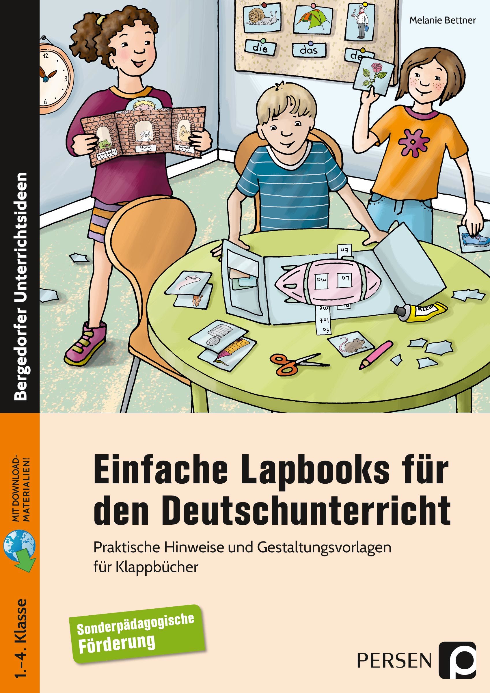 Einfache Lapbooks für den Deutschunterricht, Buch, 1. bis 4. Klasse