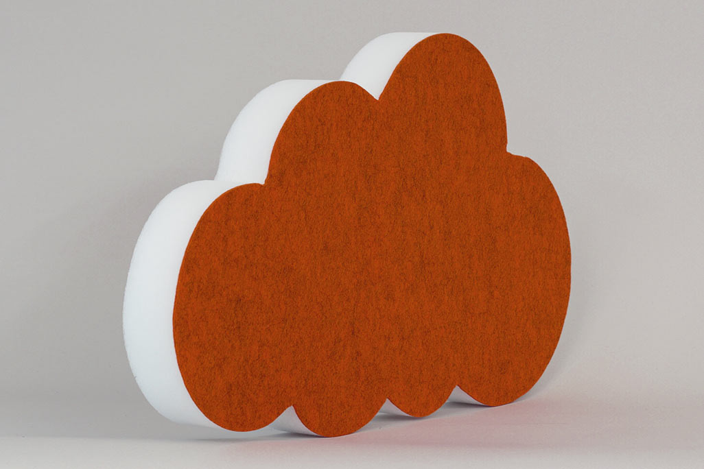 Schallschutz Akustikelement, Wolke Orange, soni ELEMENT cloud klein