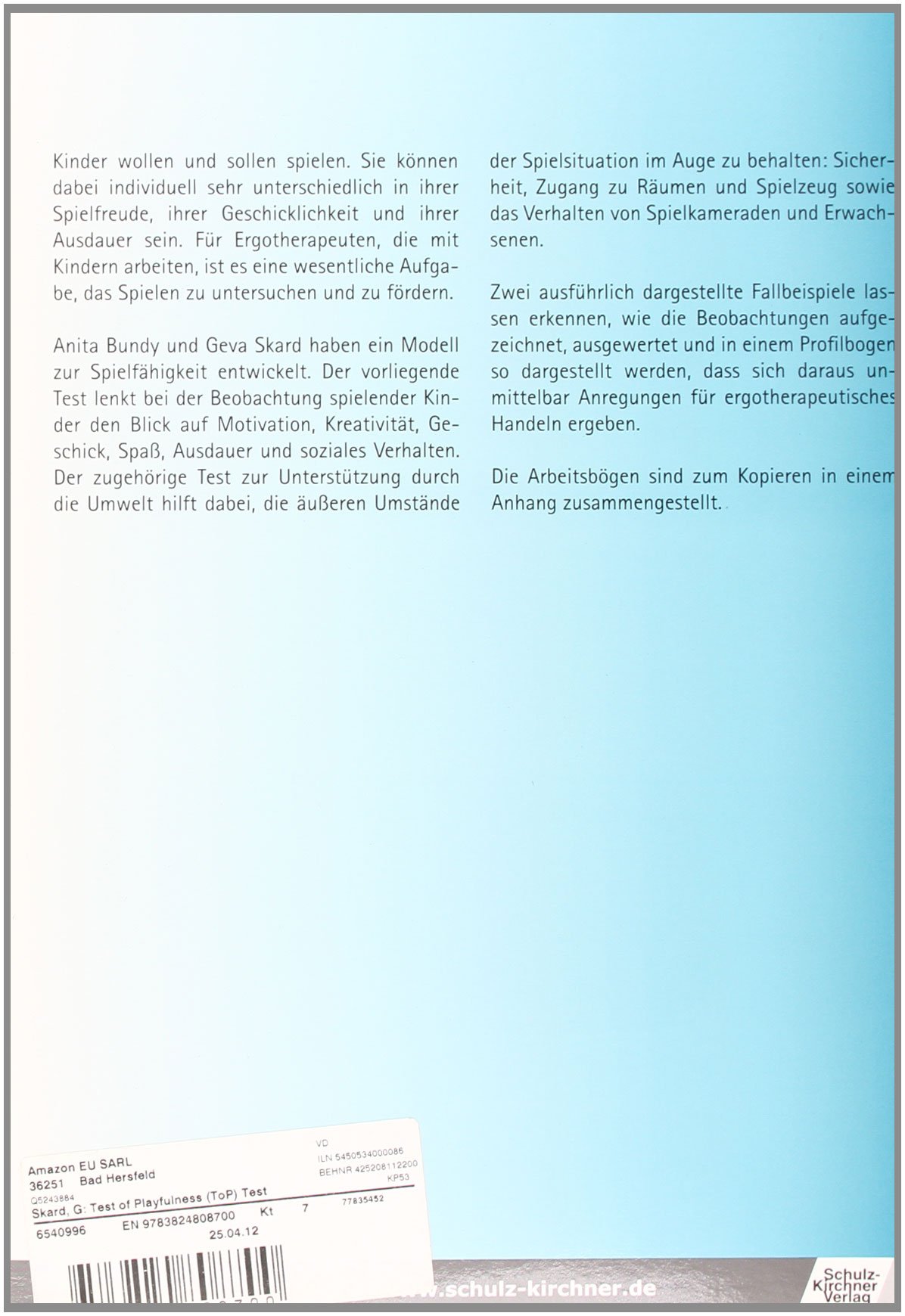 Test of Playfullness (ToP) - Test zur Spielfähigkeit