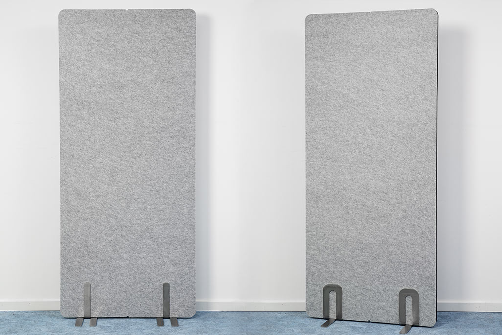 Lärmschutz Akustik-Trennwand, Hellgrau, 180x80 cm, soni STELLWAND