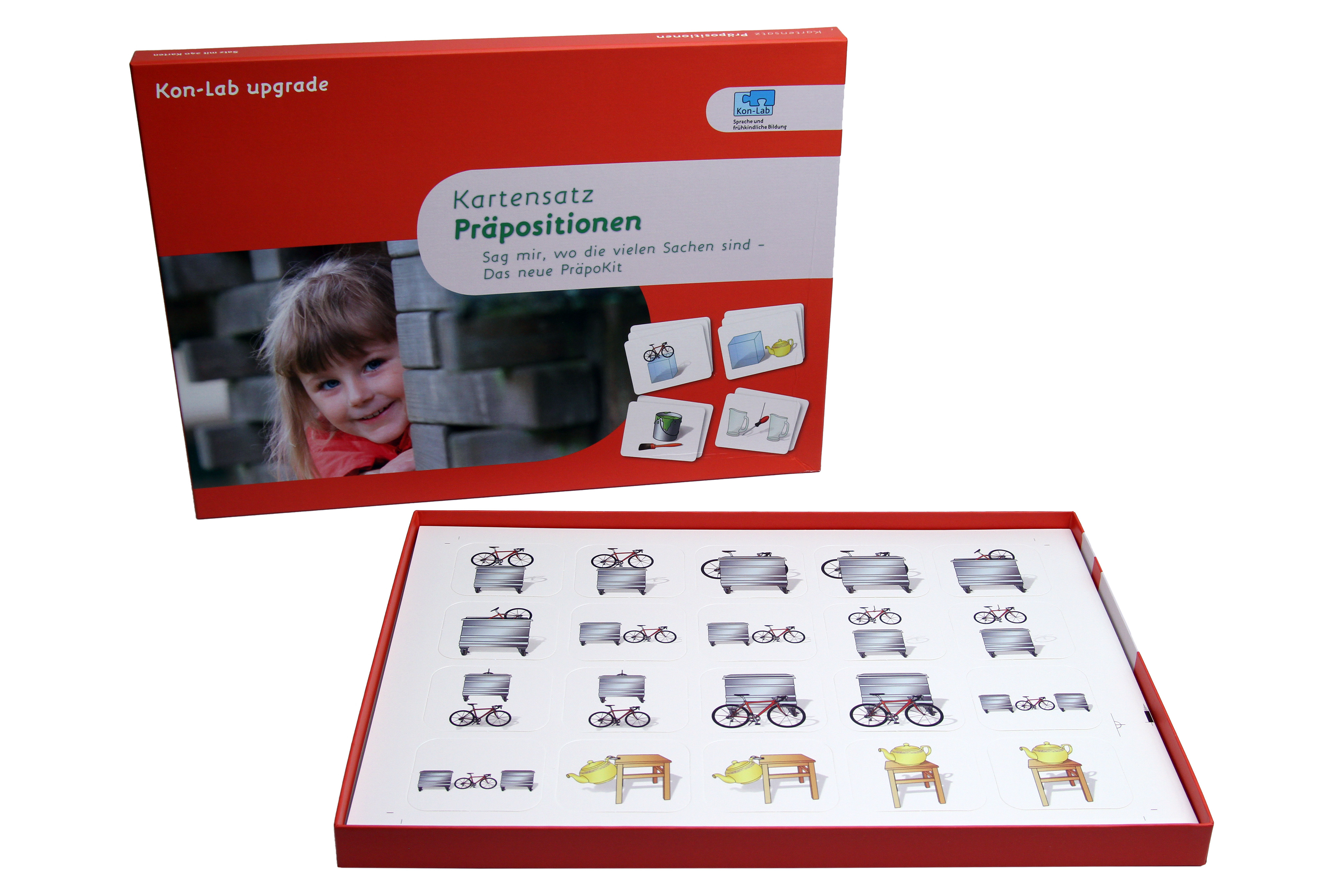 Kon-Lab Kartensatz Präpositionen, 0-10 Jahre