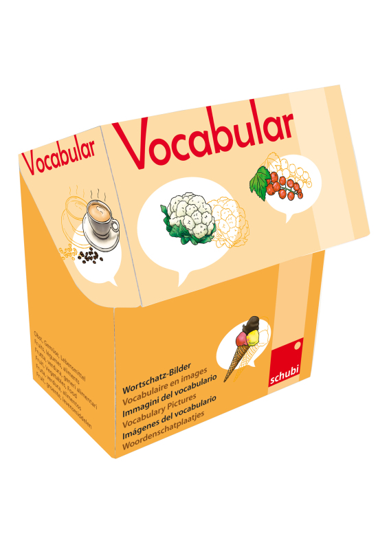 Vocabular Wortschatz-Bilder - Obst, Gemüse, Lebensmittel, Bilderbox, 3-99 Jahre