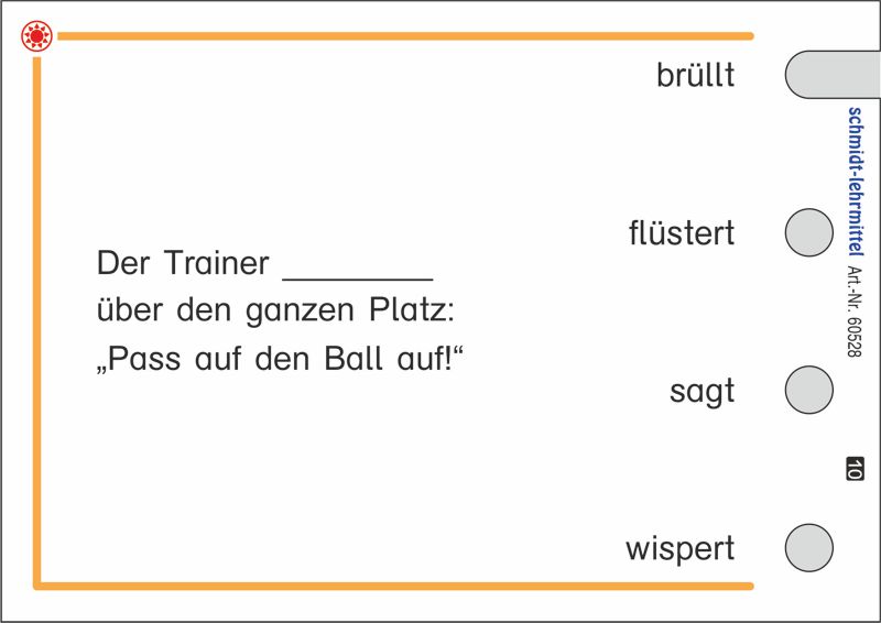 Stöpselkarten Wörtliche Rede, 4. Klasse