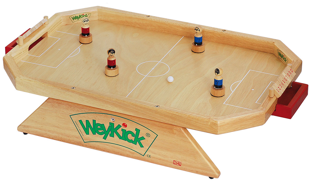 Magnetfußball, 2-4 Spieler, 46x71 cm, aus Holz, WeyKick Stadion 7500