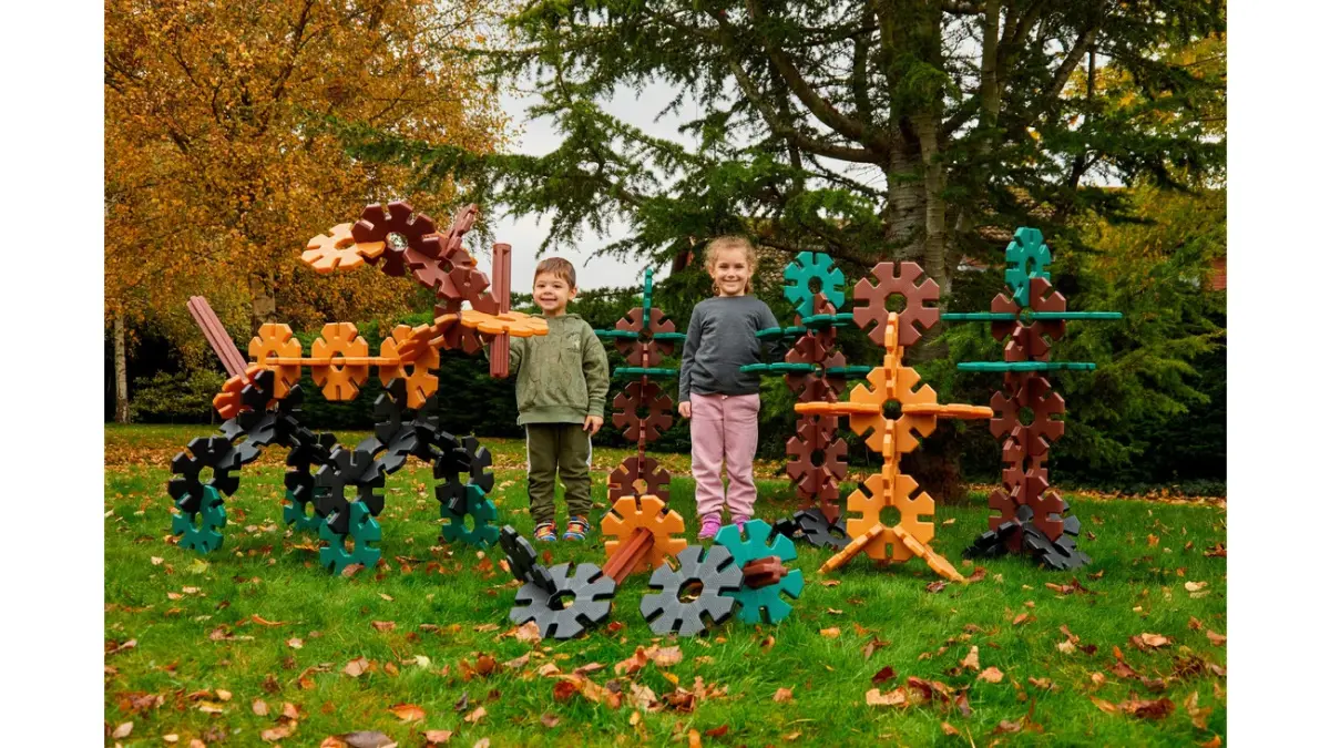 XXL-Steckblumen, Giant Octoplay Set 3, 84 Teile, Natural Colors, aus Recyclingkunststoff