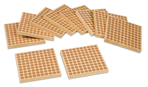 Holzquadrat, per 10 Stück, ab 6 Jahre