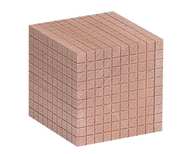Dienes Tausenderwürfel aus Buche