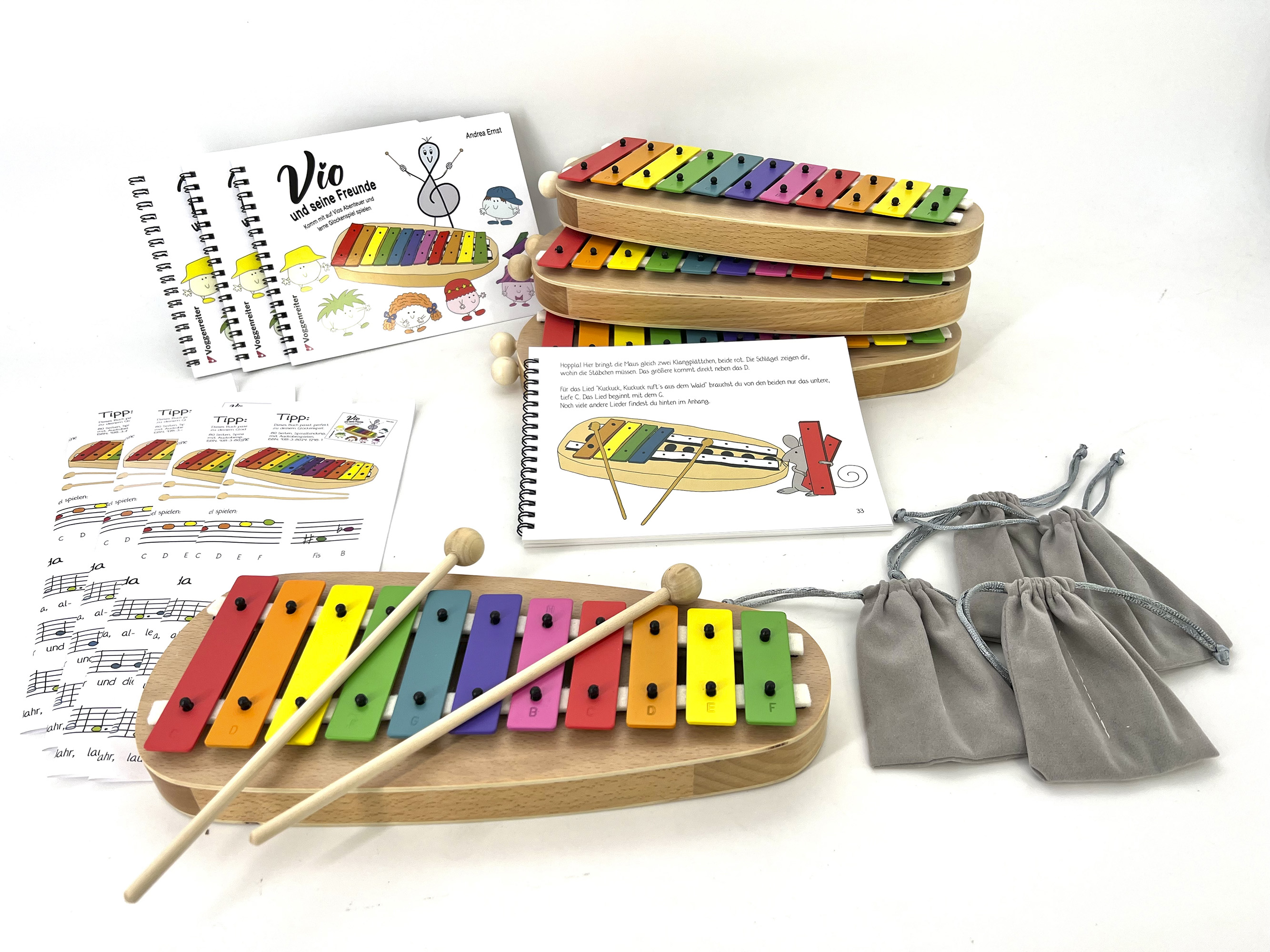 Voggys großes Glockenspiel-Set für den Kindergarten und die Schule