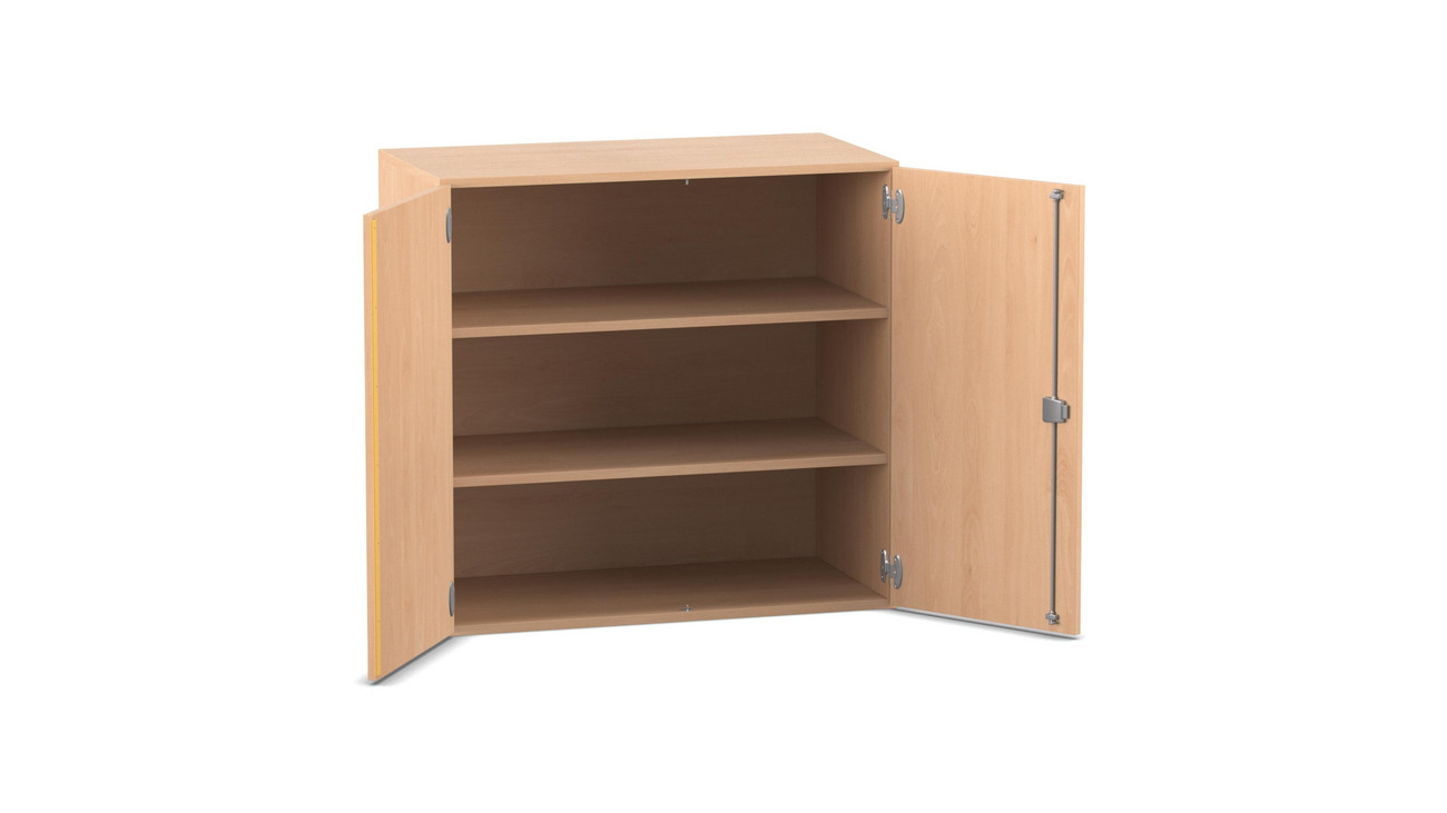 Flexeo Aufsatzschrank, Buche hell, HxBxT: 90,9x94,4x50 cm, 2 Fachböden, Dreholive