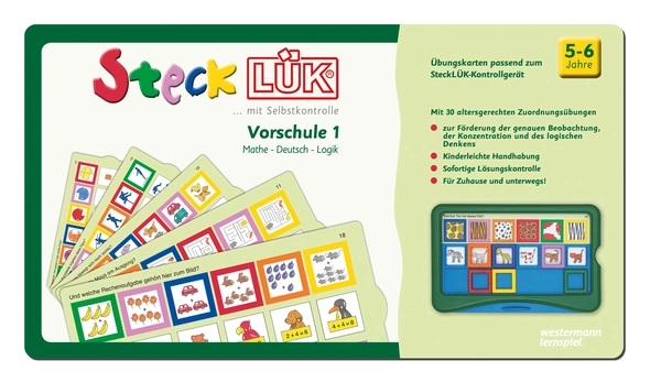 SteckLÜK-Übungsblock Vorschule 1 Mathe-Deutsch-Logik, 5-6 Jahre