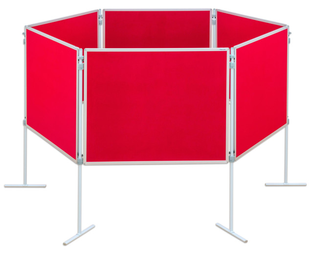 Compra Profi-Stellwände Komplett-Set C: Hexagon, Stoffbezug rot