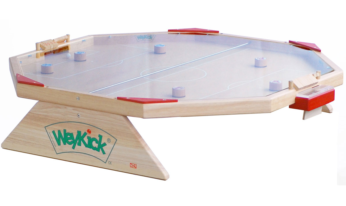 Magnetfußball, 2-6 Spieler, 82 x 88 cm, aus Holz, mit Abdeckung, WeyKick Arena 7700 A