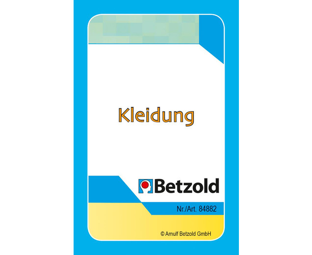 Kleidung - Kartensatz für den Magischen Zylinder, 5-8 Jahre