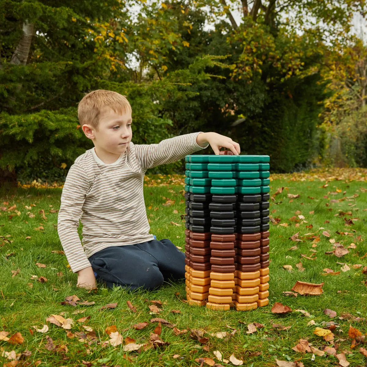 XXL-Steckblumen, Giant Octoplay Set 3, 84 Teile, Natural Colors, aus Recyclingkunststoff