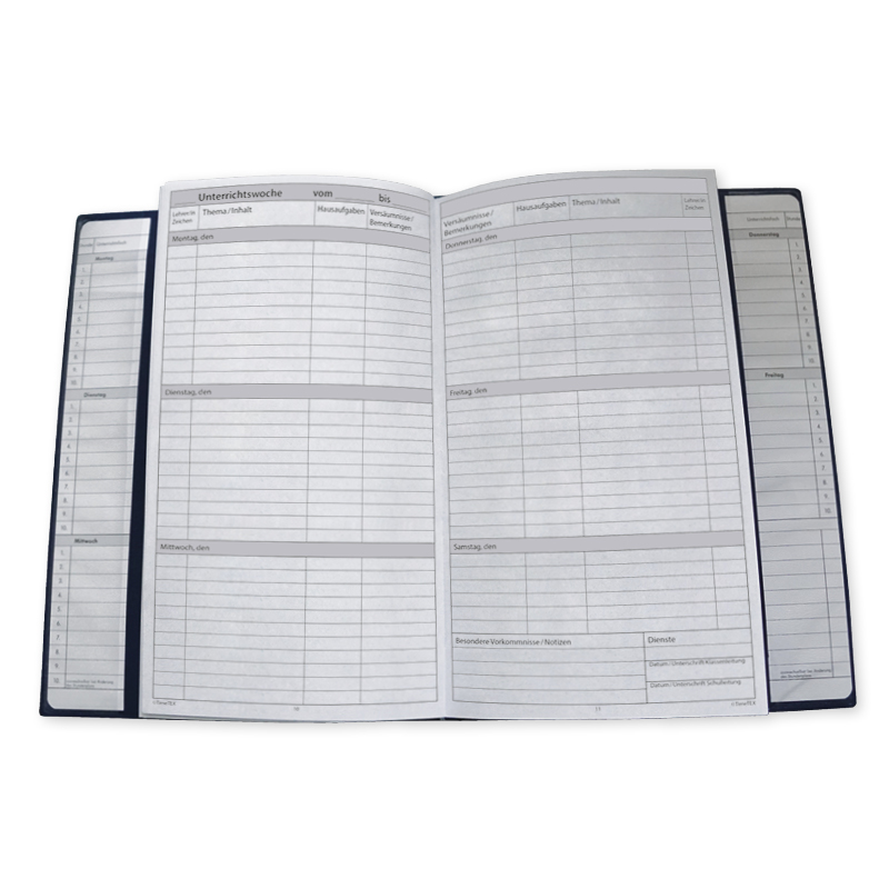 TimeTEX Klassenbuch A4-Plus, mit PU-Einband rot (10 Stück)