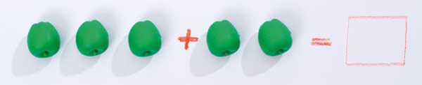 Rechen-Früchte bunt gemischt, Mathe-Spielmaterial,