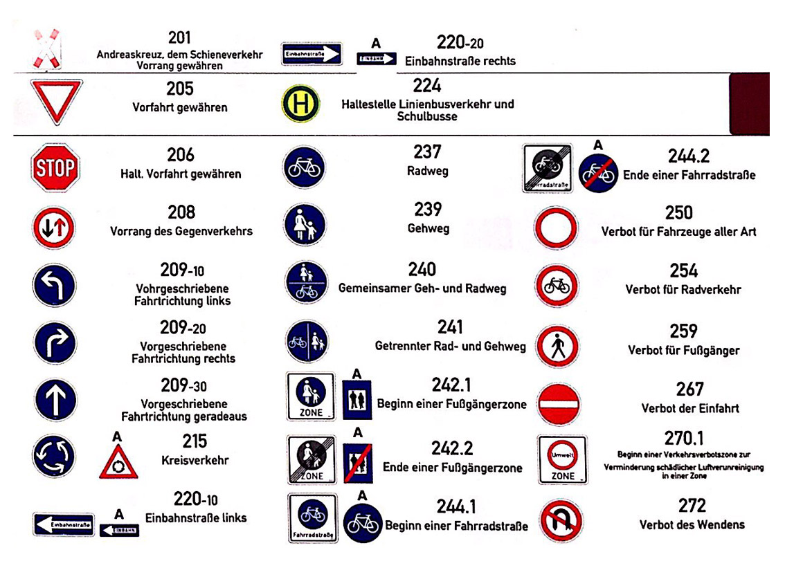 Verkehrszeichen, 64 Stück, magnetisch, aus MAG-Pap°