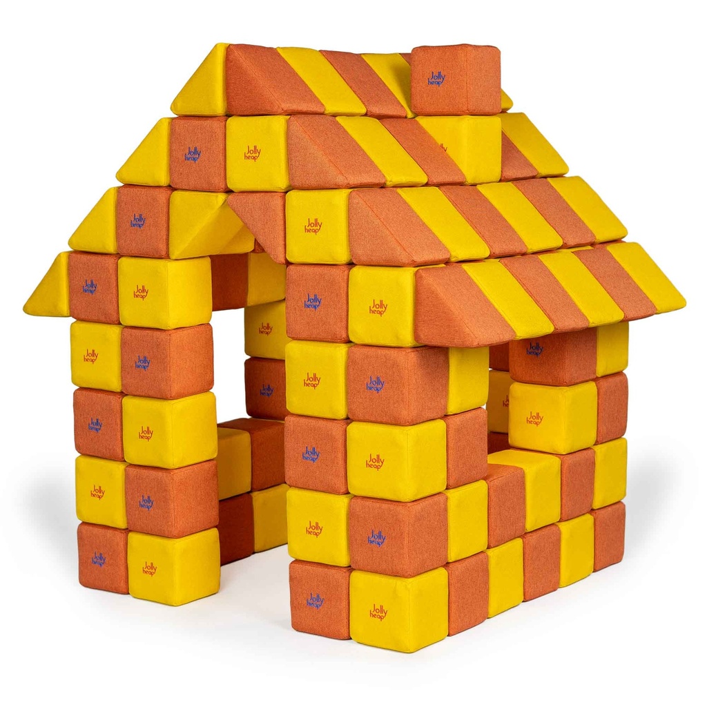 Jolly Heap Set JOY gelb-orange, Riesen-Magnetbausteine