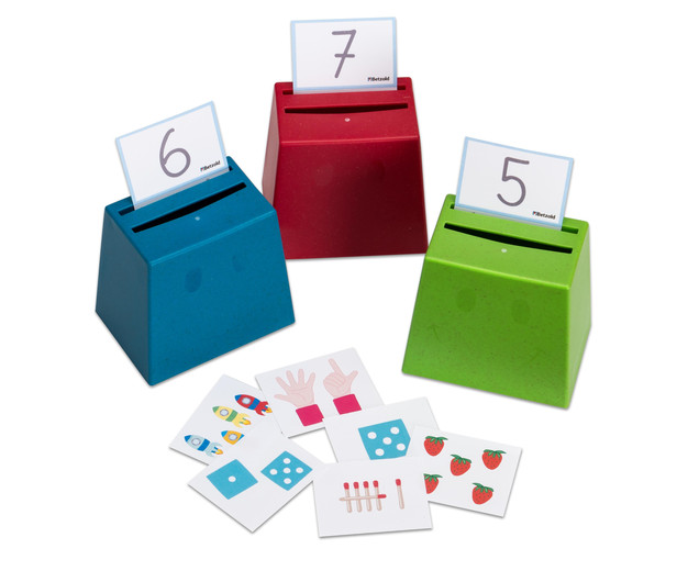 Mengen und Zahlen, Quizzerkarten für die Becherquizzer, 4-7 Jahre