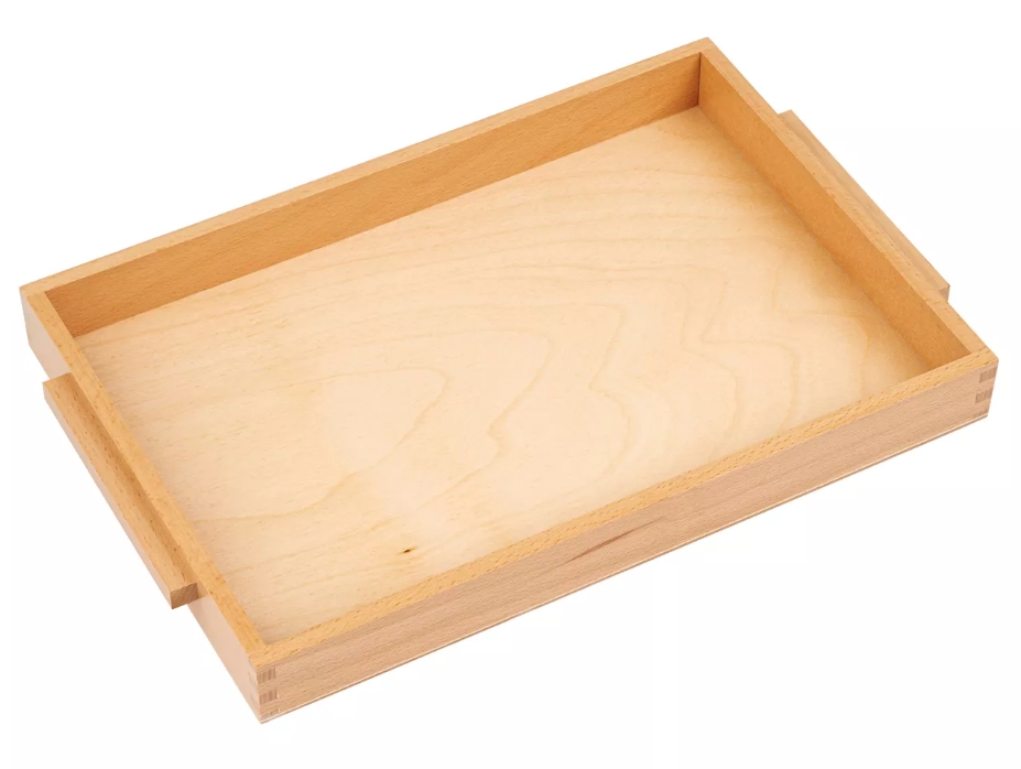 Einfaches Holztablett: mittelgroß, 32 x 22 x 3,5 cm