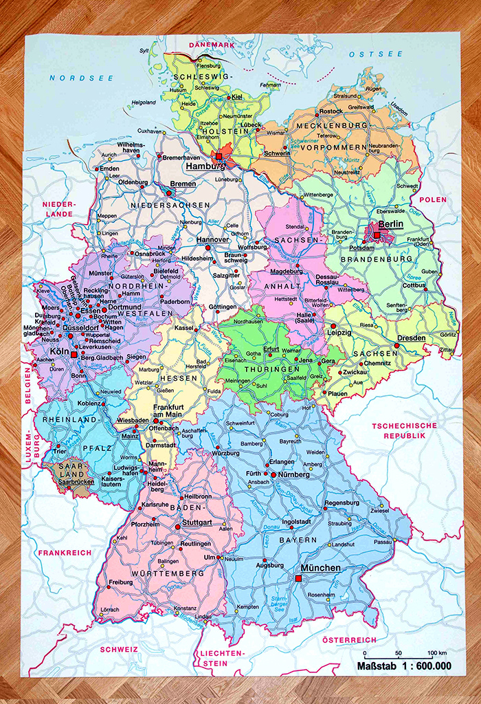 Bodenpuzzle Deutschland politisch