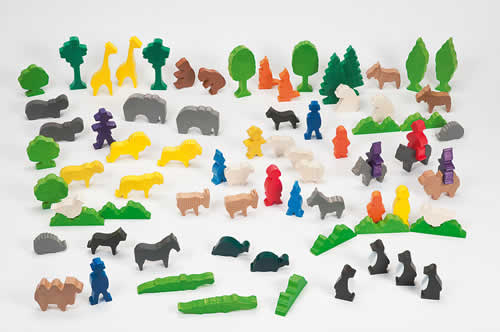 Zootiere II, 76 Aufstellfiguren, ab 18 Monate