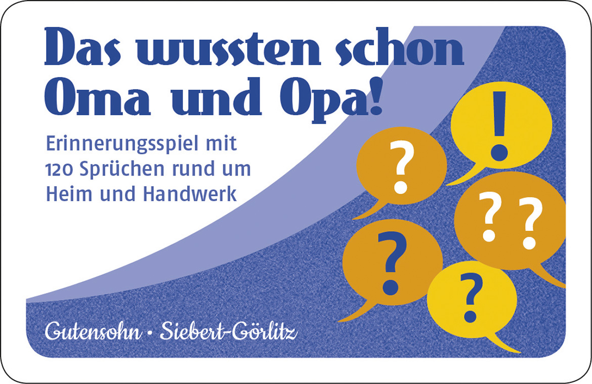Das wussten schon Oma und Opa, Kartenspiel für Senioren