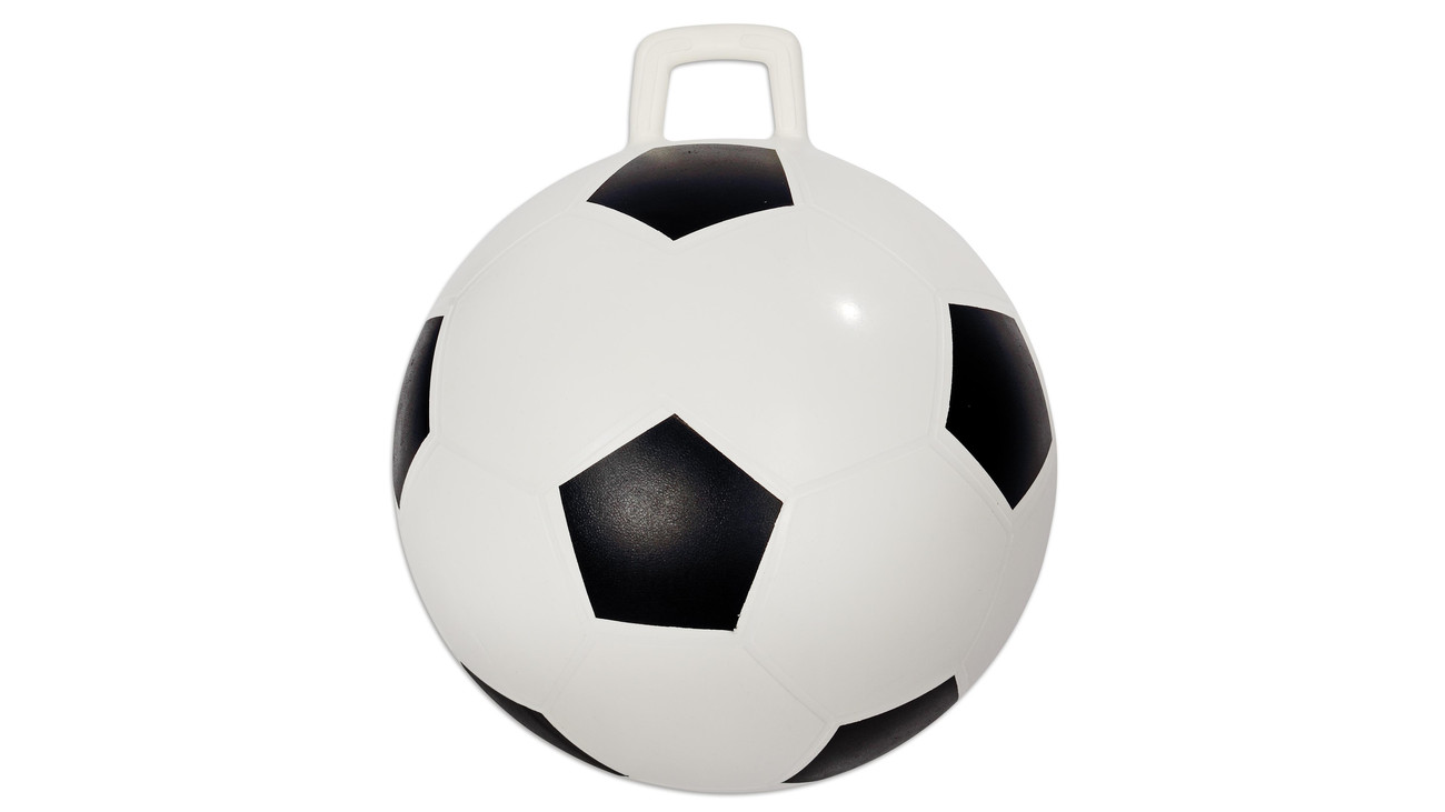 Hüpfball im Fußball-Design, 46 cm, mit Haltegriff
