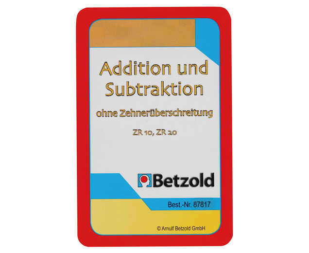 Addition/Subtraktion bis 20 ohne Zehnerüberschreitung, Kartensatz, 6-8 Jahre
