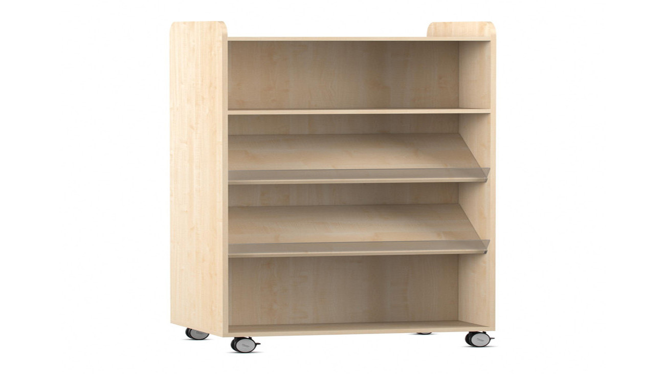 EduCasa Bücherwagen, klein, HxBxT: 50x50x44 cm, Farbe: limette