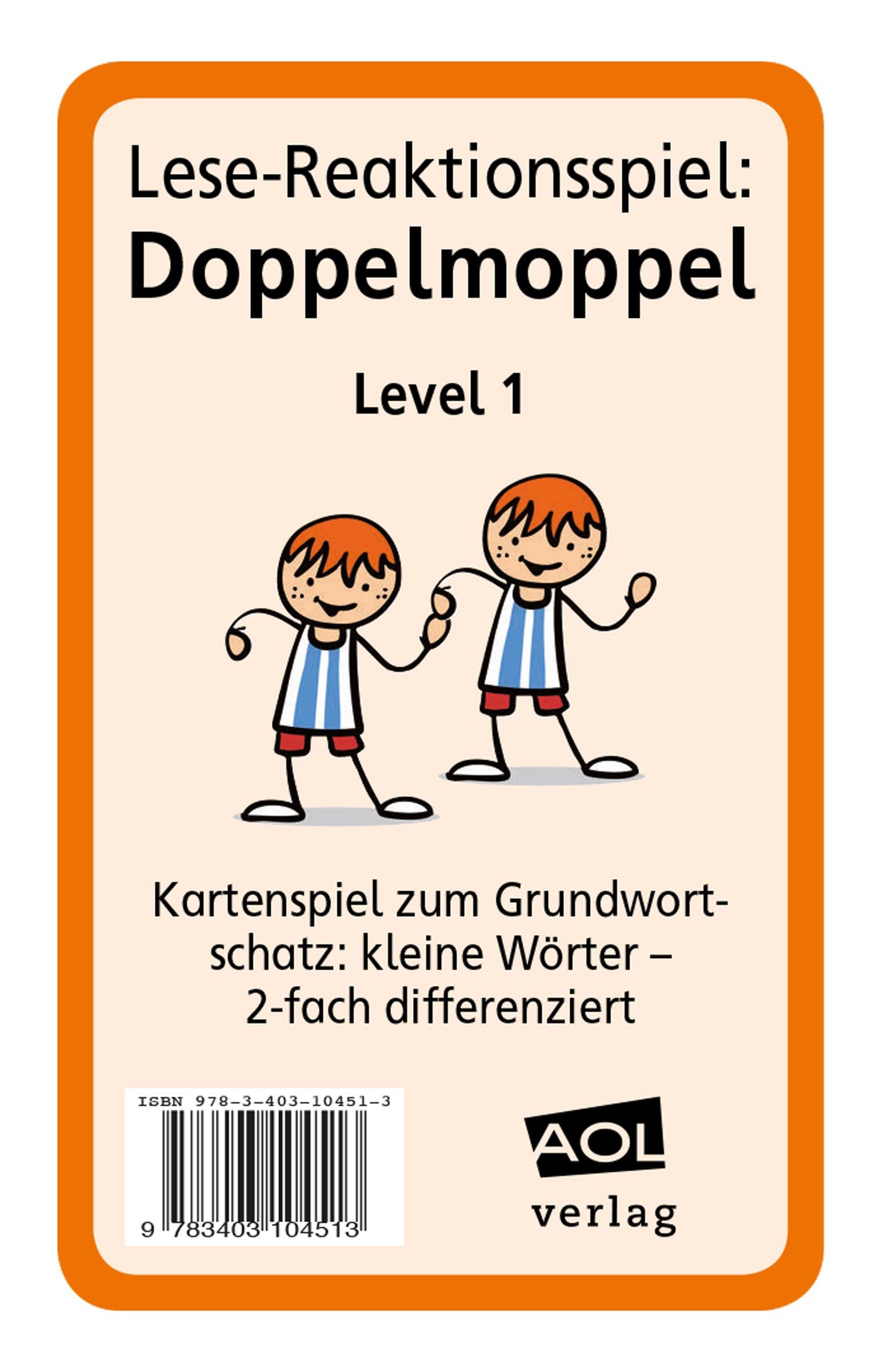 Lese-Reaktionsspiel: Doppelmoppel Level 1, 1.-4. Klasse