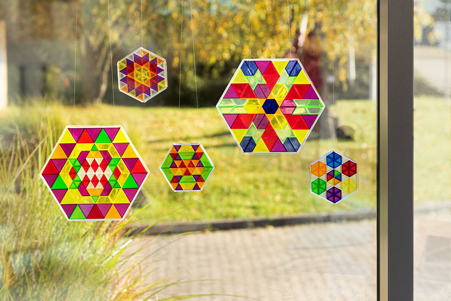 Prismo Dreiecke mit Legerahmen 10er-Set transparent (Großpackung) inkl. Vorlagen