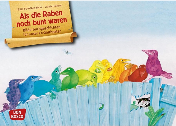 Kamishibai Bildkartenset - Als die Raben noch bunt waren, 2-8 Jahre