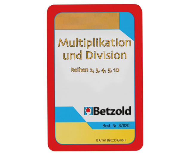 Multiplikation/Division, Kartensatz zum Magischen Zylinder, 7-9 Jahre
