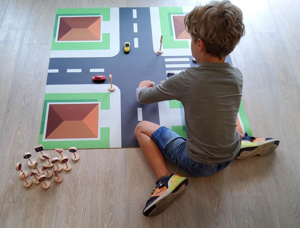 Outdoor LernMat Straßenkreuzung