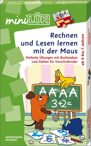 miniLÜK Set Rechnen und Lesen lernen mit der Maus, 5 Jahre